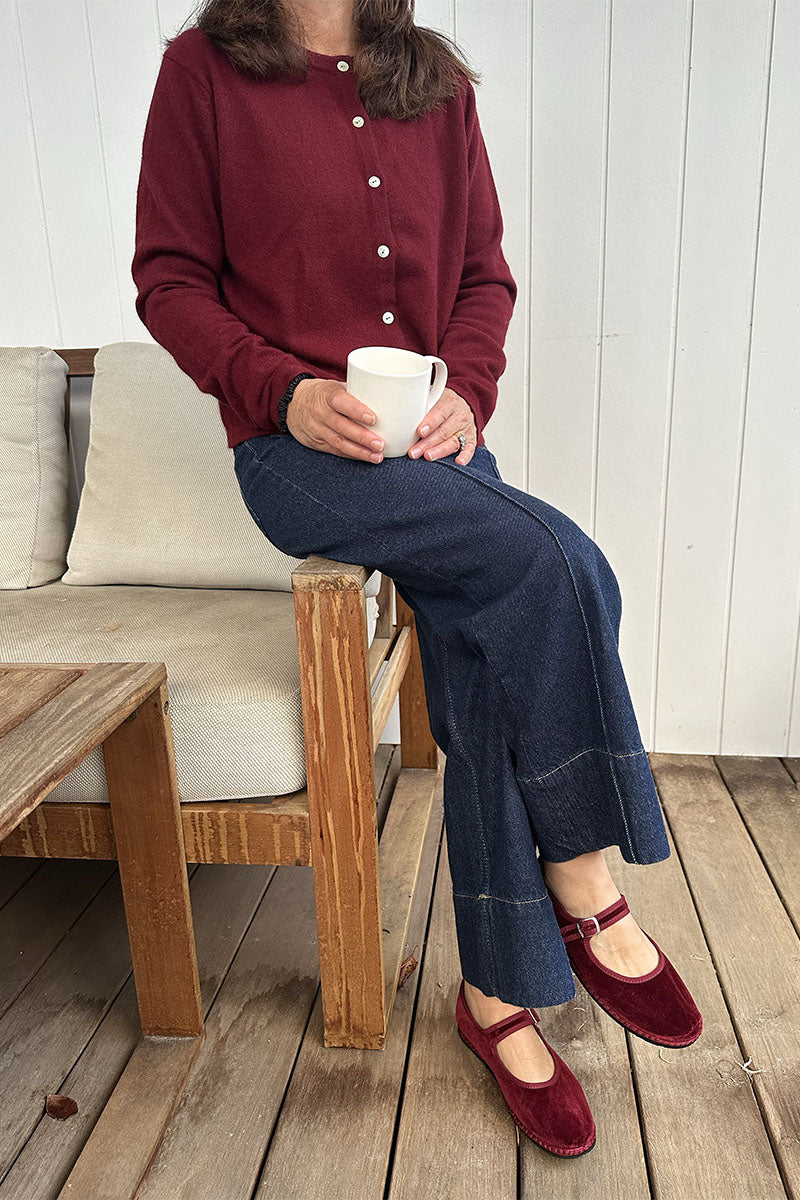 Cashmere/Wool Button Up Cardigan