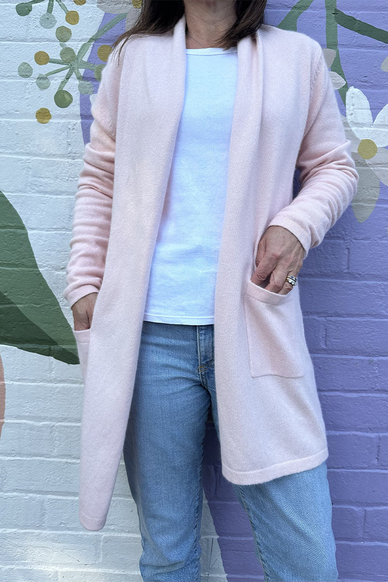 Cashmere/Wool Long Cardigan