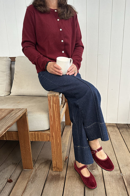 Cashmere/Wool Button Up Cardigan
