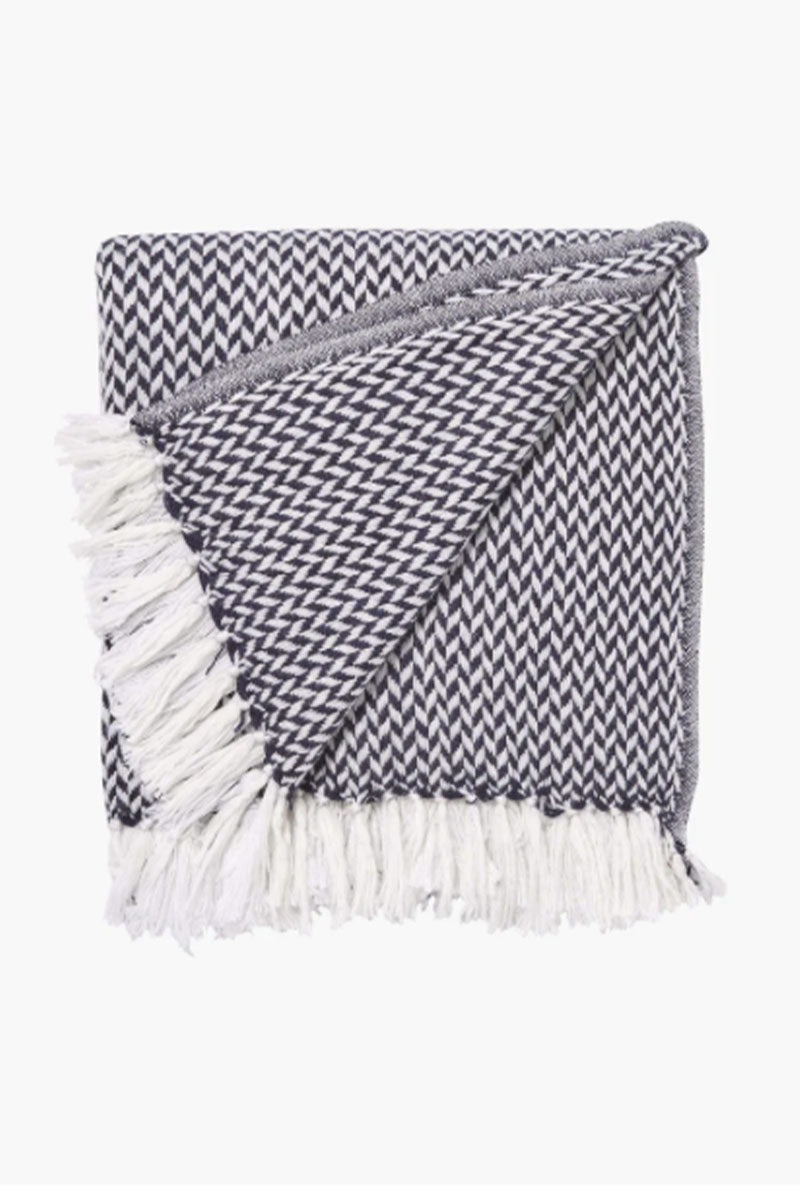 Cashmere Herringbone Throw