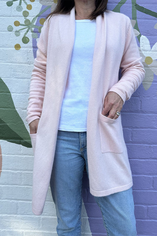 Cashmere/Wool Long Cardigan