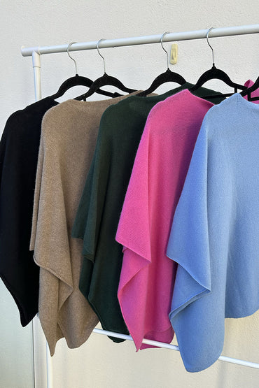 Cashmere Mini Poncho