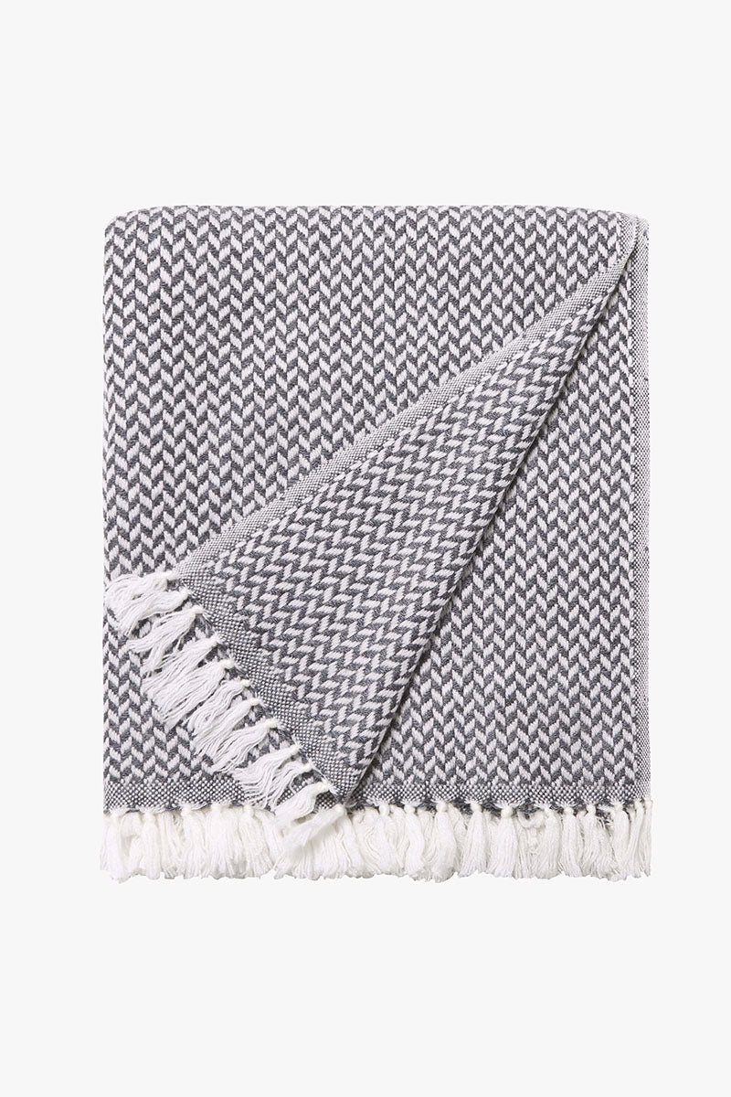 Cashmere Herringbone Throw