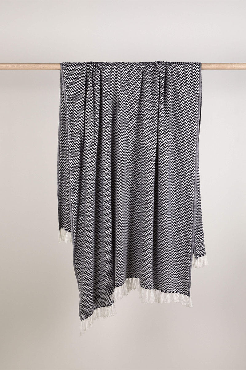 Cashmere Herringbone Throw